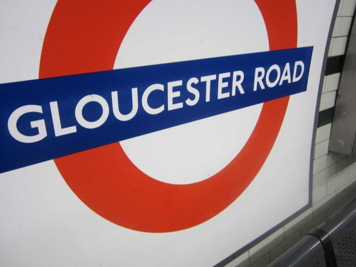 Gloucester Road tube station sign