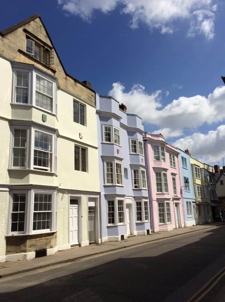 Multicolored houses in Oxford