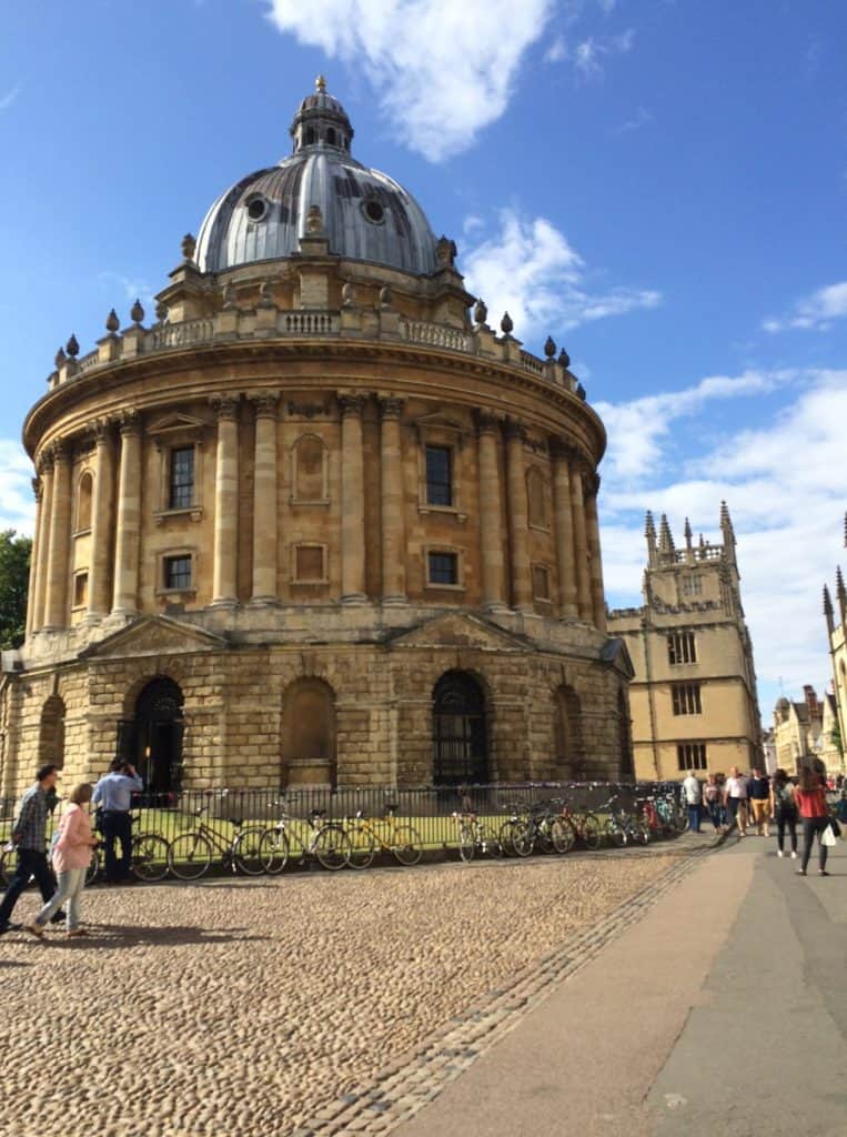 Radcliffe Square in Oxford with round old building