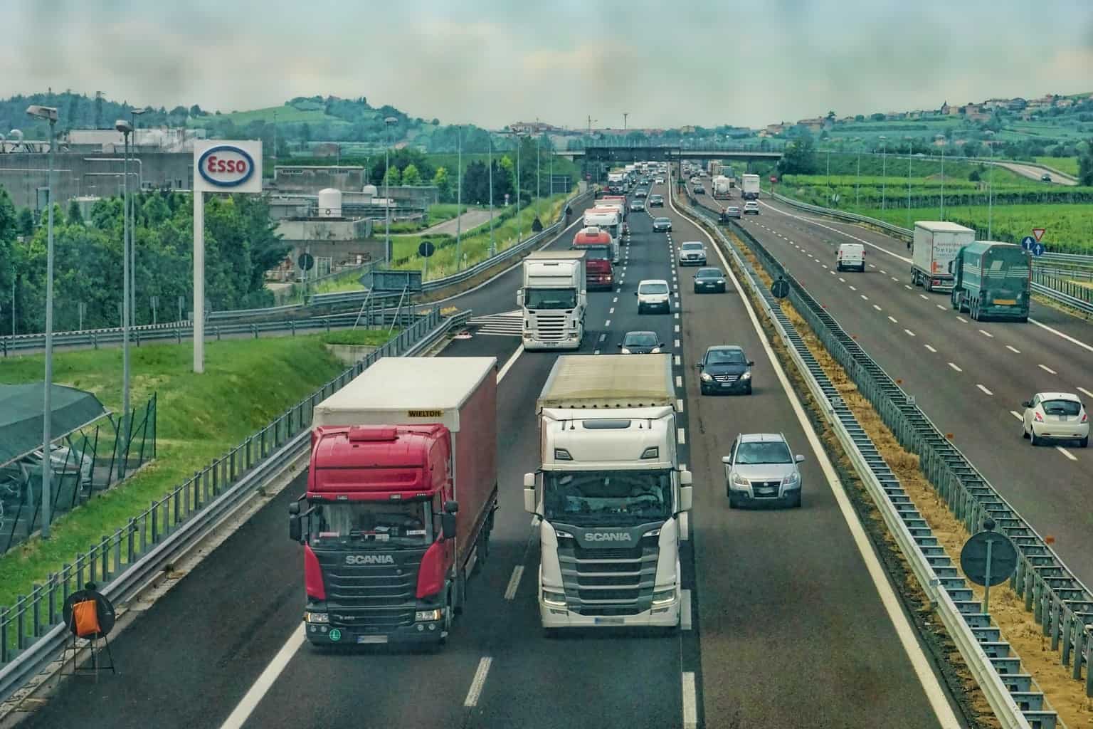 Getting Your Driving License As A Foreigner In The UK Top 5 Tips   Motorway With Trucks 