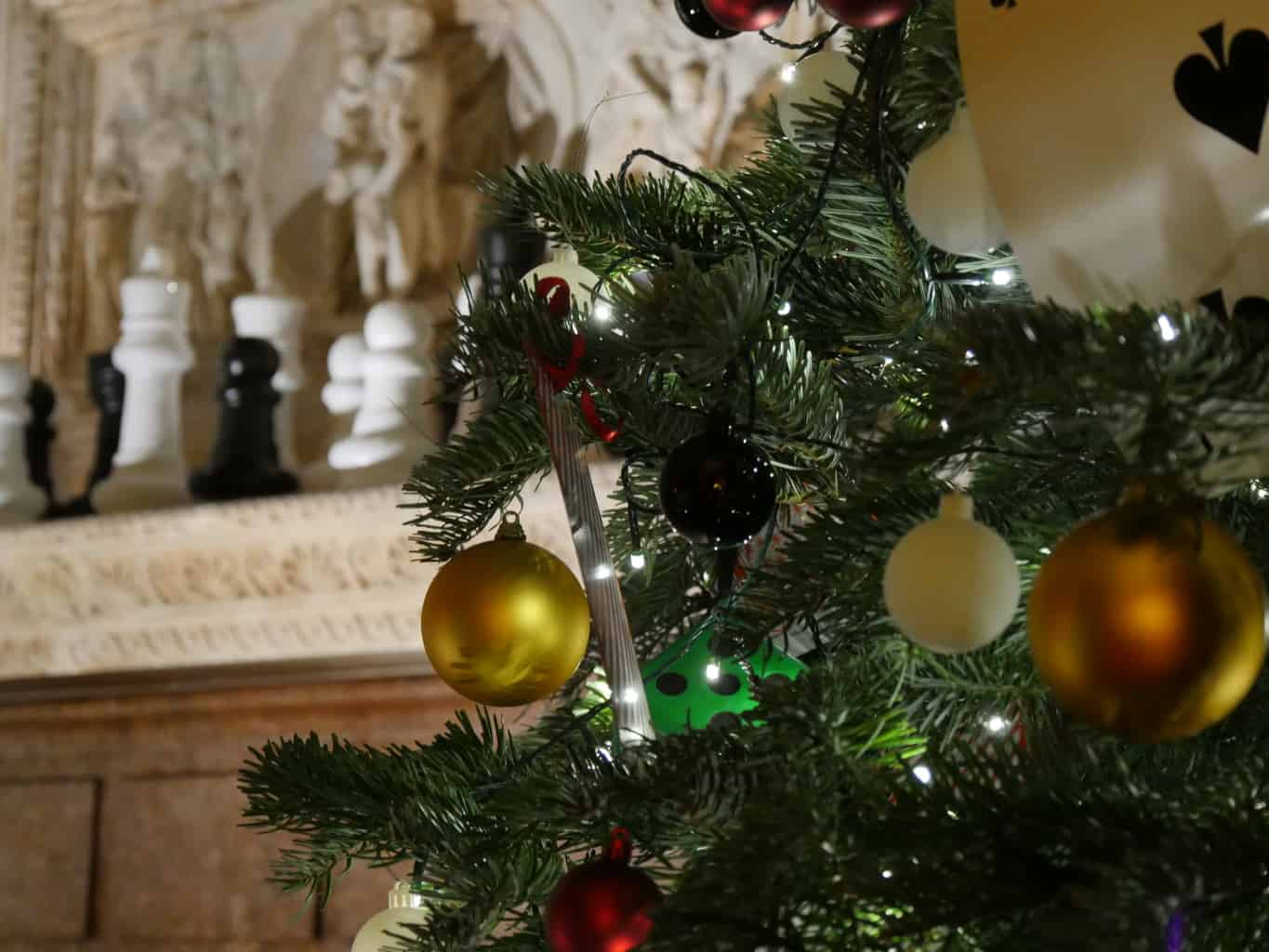 Christmas decorations on a tree