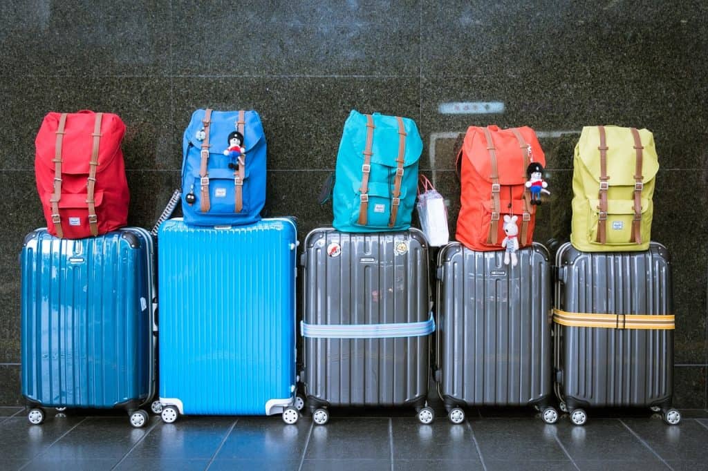 suitcases lined up