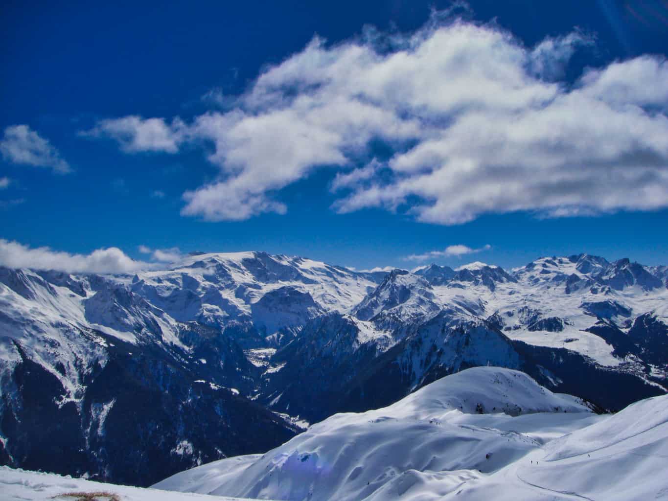 View over Les Arcs and La Plagne