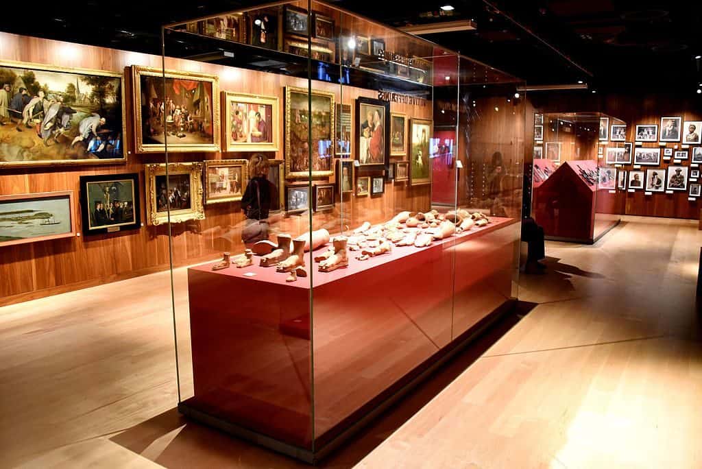 Display cabinet in Wellcome Collection London