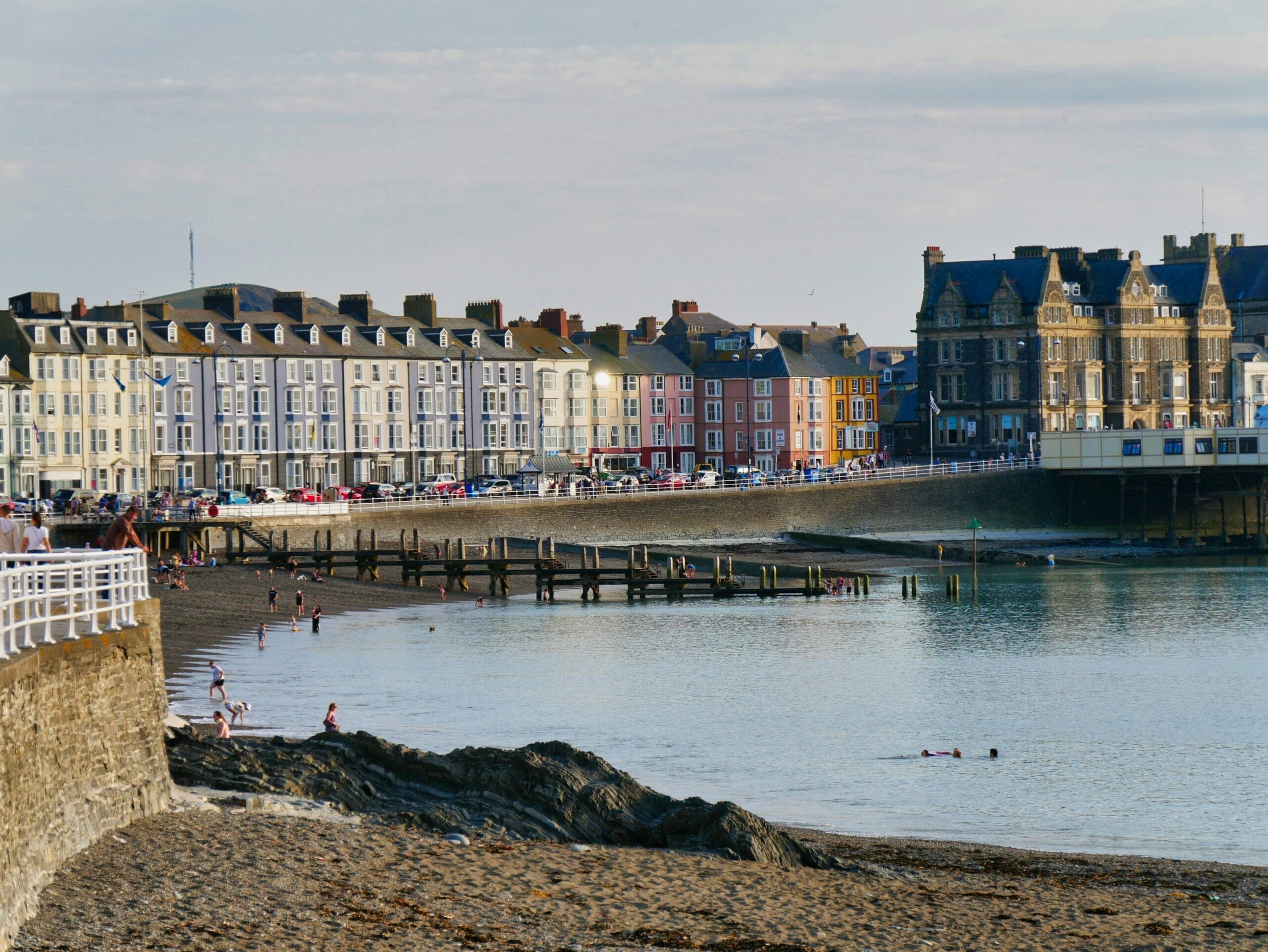 Buildings along the sea front in Aberystwyth, Wales