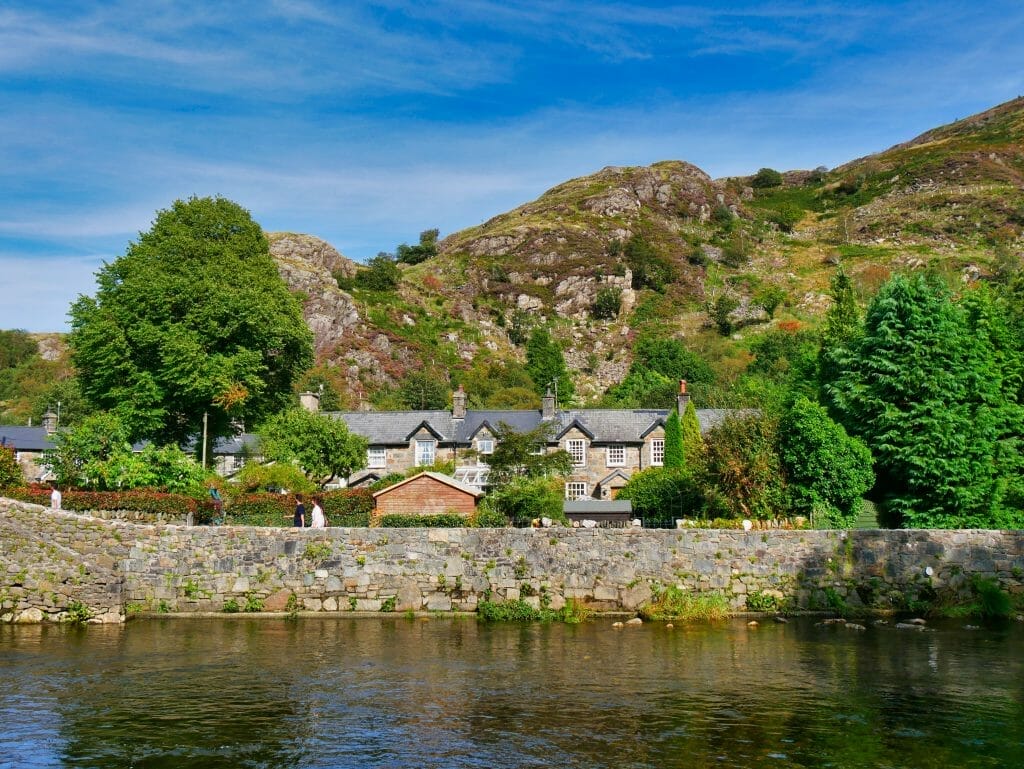 House next to a river in Beddgelert, Wales