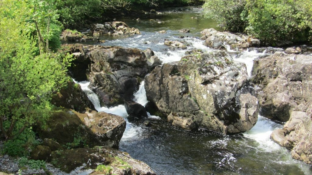 River flowing over rocks in Betws-y-Coed North Wales