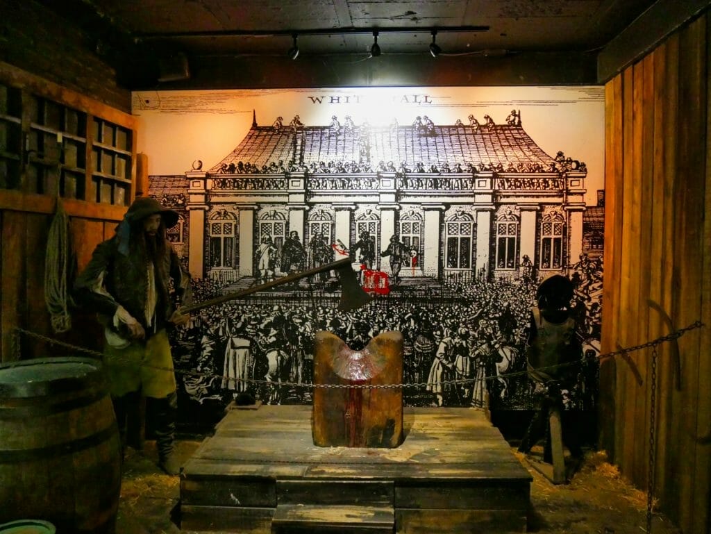 Beheading display at Clink Prison Museum, London