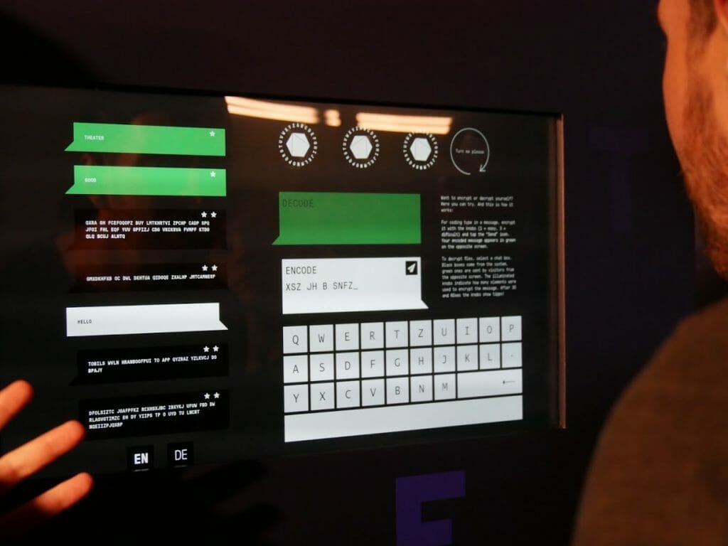 A code game at the German Spy Museum, Berlin