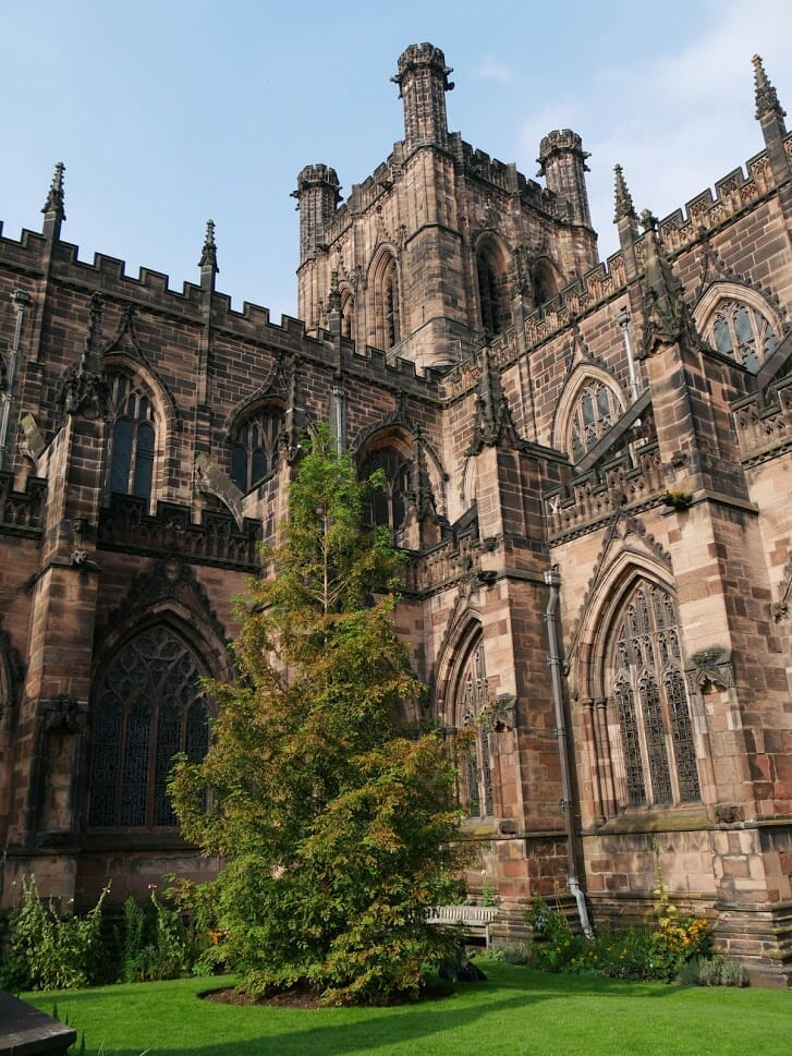 Exterior of St Giles Church Wrexham Wales