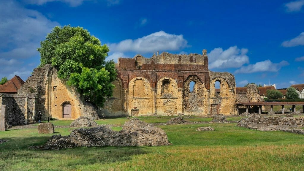 St. Augustine's Abbey Canterbury with blue sky