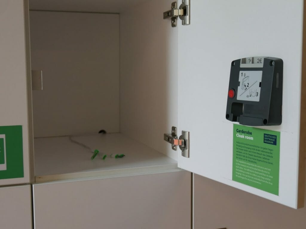 A locker with charging cables