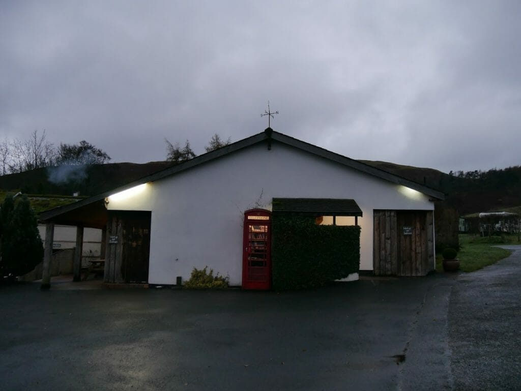 The shower block at The Quiet Site