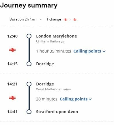 travel directions from london to stratford upon avon