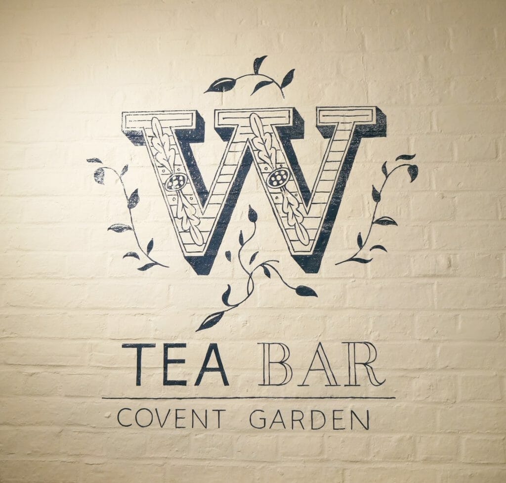 Whittards Covent Garden logo on wall