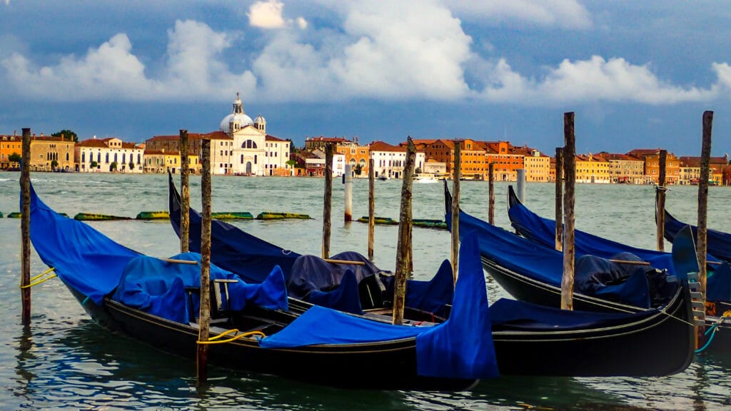 gondolas in Venice