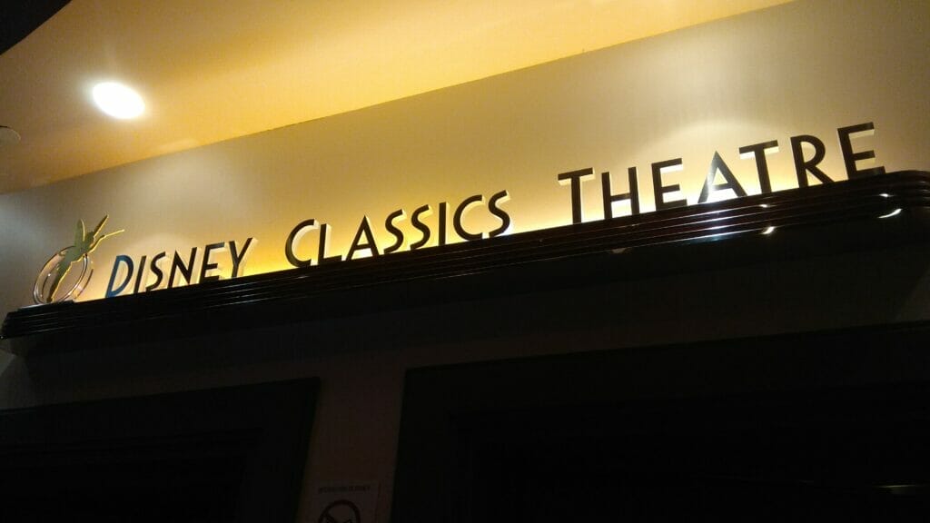 Disney Classics Theatre sign