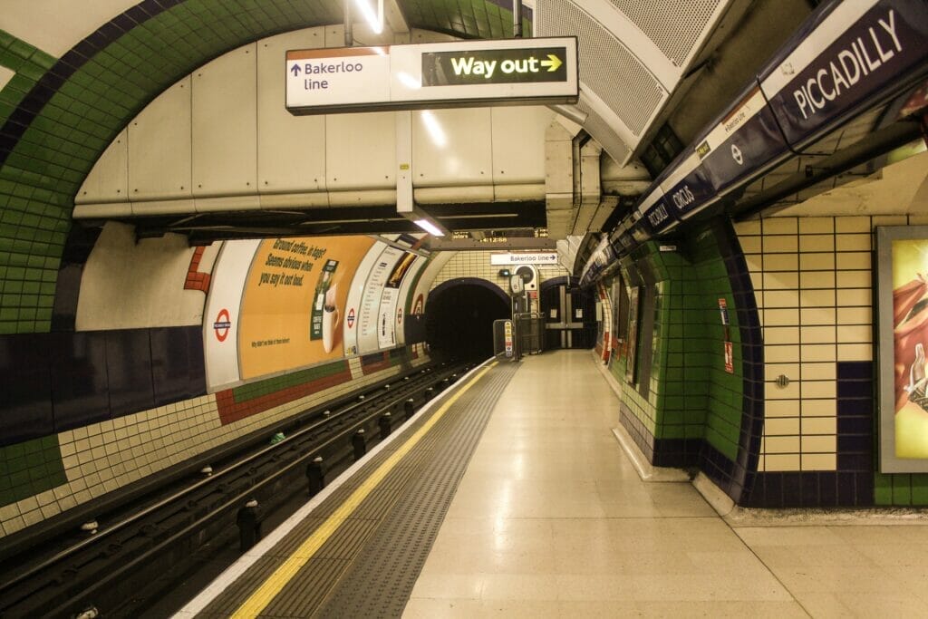 interior of London tube station