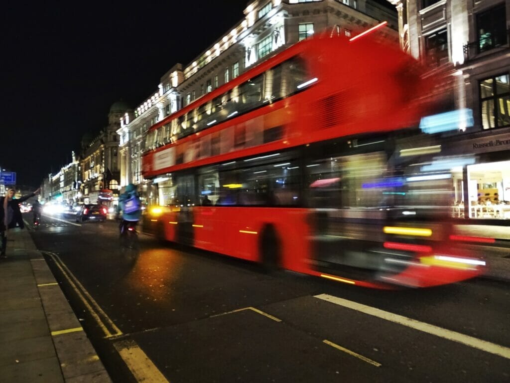 open top bus in London
