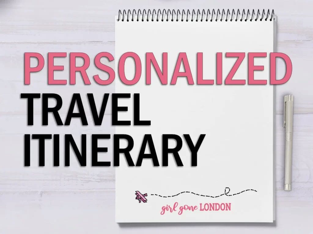 Personalized travel itinerary for the UK and London