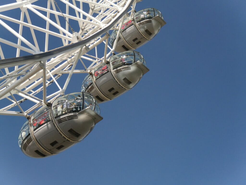London Eye from up close underneath