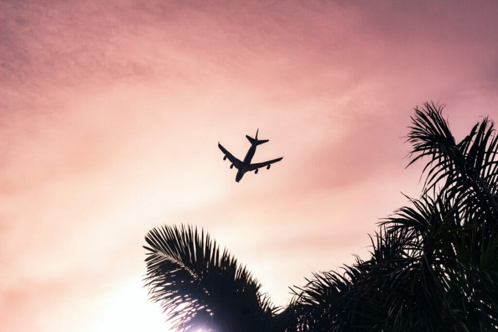 airplane from below