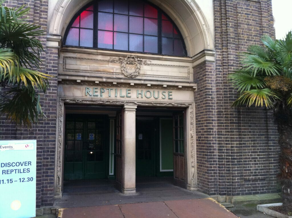exterior of Reptile House in London Zoo